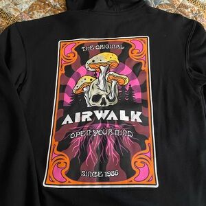 Airwalk Black Hoodie with Psychedelic Graphic